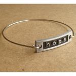 Hope Bangle Bracelet, Simple Everyday Jewelry,..