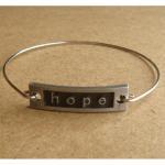 Hope Bangle Bracelet, Simple Everyday Jewelry,..