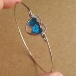 Heart Bangle Bracelet, Simple Everyday Jewelry,..