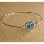 Heart Bangle Bracelet, Simple Everyday Jewelry,..