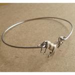 Horse Bangle Bracelet, Simple Everyday Jewelry,..