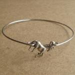 Horse Bangle Bracelet, Simple Everyday Jewelry,..