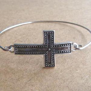 Cross Bangle Bracelet