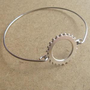 Wheel Bangle Bracelet, Simple Everyday Jewelry,..
