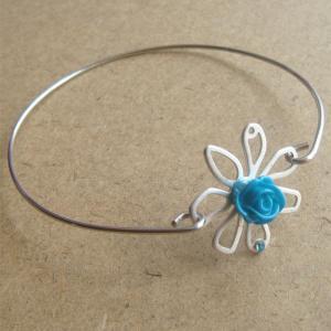 Flower Bangle Bracelet, Simple Ever..
