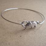 Cute Little Elephant Bangle Bracelet, Simple..