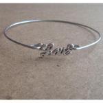 Love Bangle Bracelet, Simple Everyday Jewelry,..