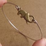 Elephant Bangle Bracelet, Simple Everyday Jewelry,..