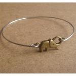Elephant Bangle Bracelet, Simple Everyday Jewelry,..