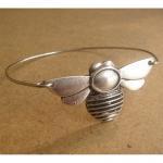 Beetle Bangle Bracelet, Simple Everyday Jewelry,..