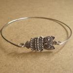 Owl Bangle Bracelet, Simple Everyday Jewelry,..