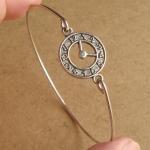 Clock Bangle Bracelet, Simple Every..