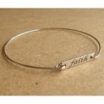 Faith Bangle Bracelet, Simple Everyday Jewelry,..